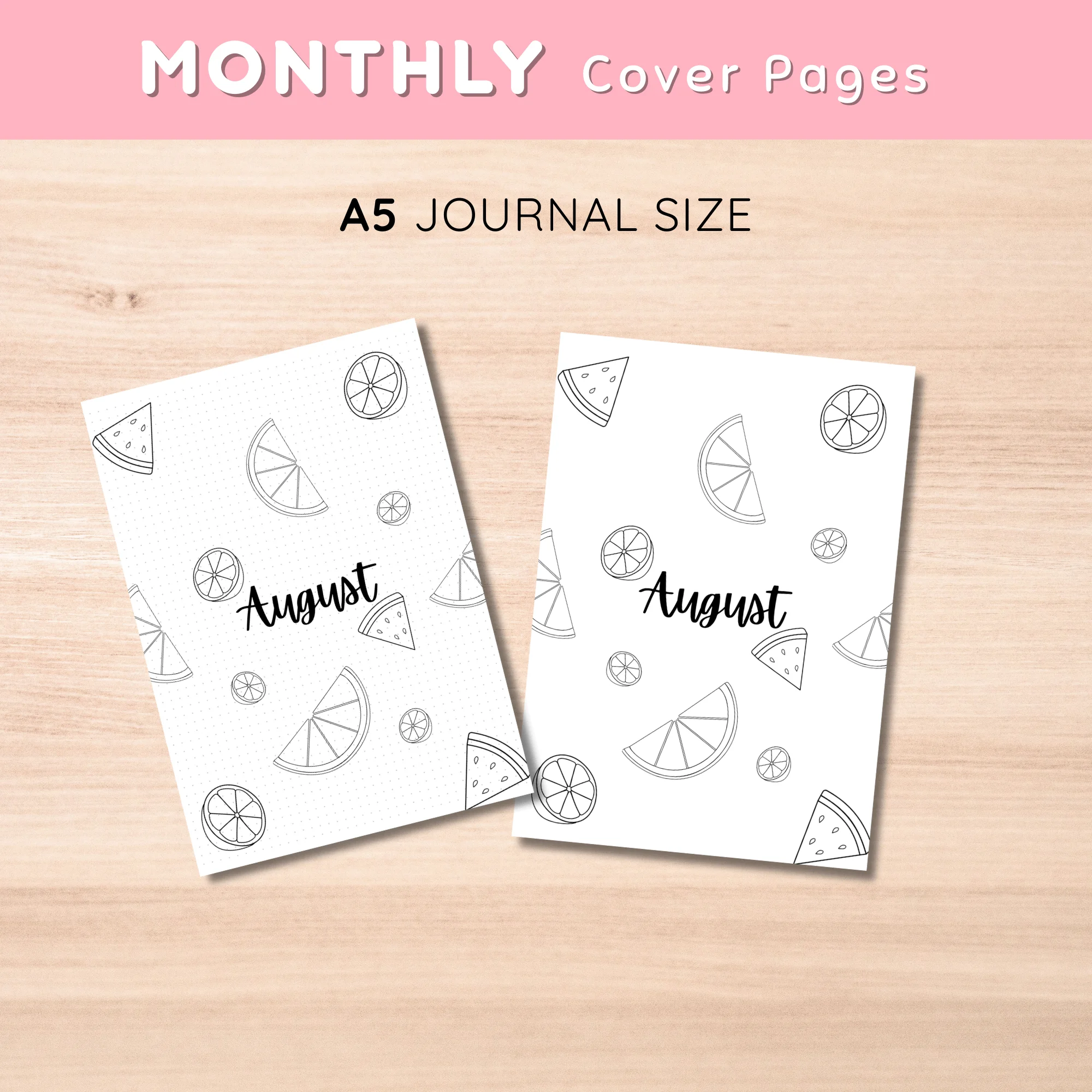 Monthly Cover Page August Watermelon and Lemons