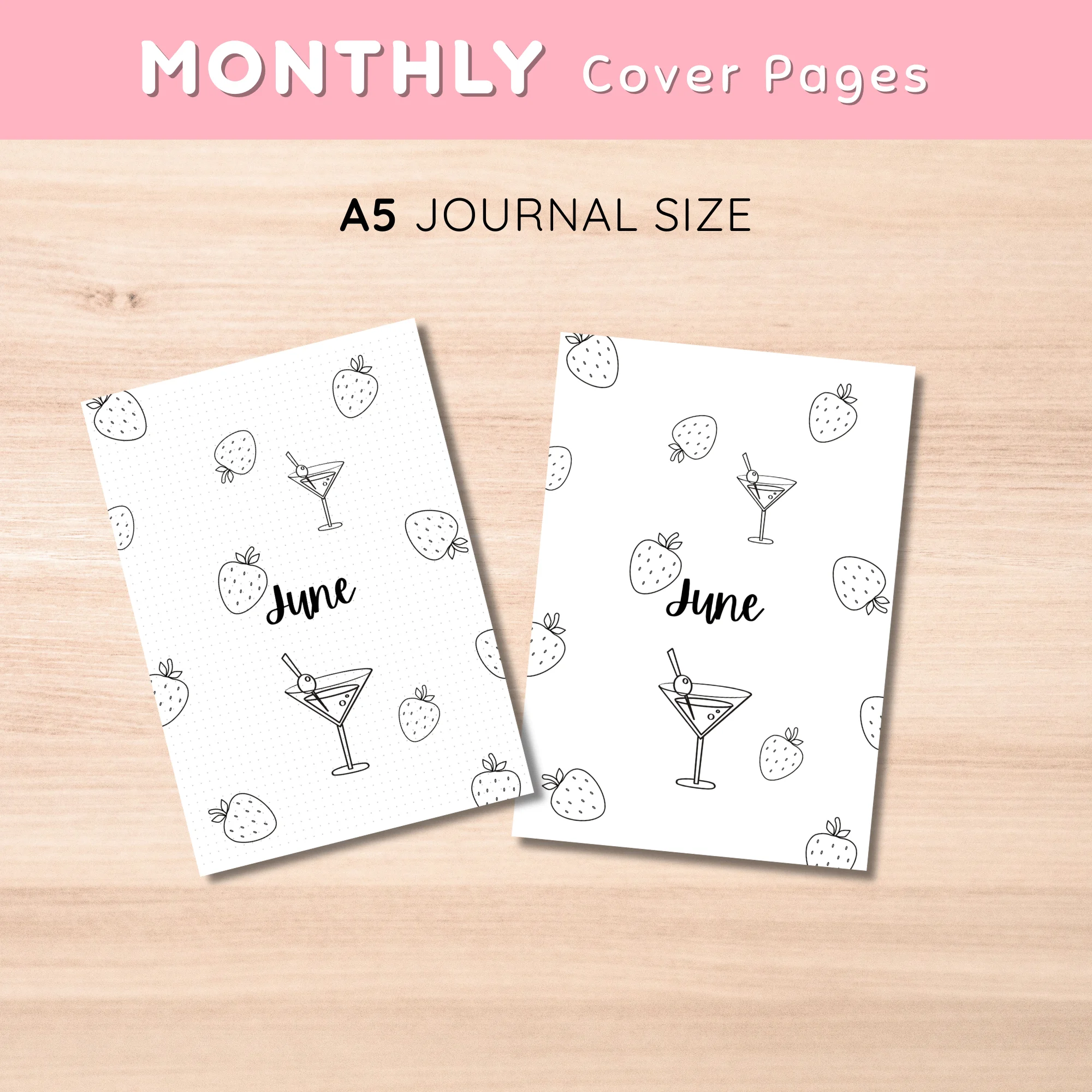 Monthly Cover Page June Strawberries and Cocktails