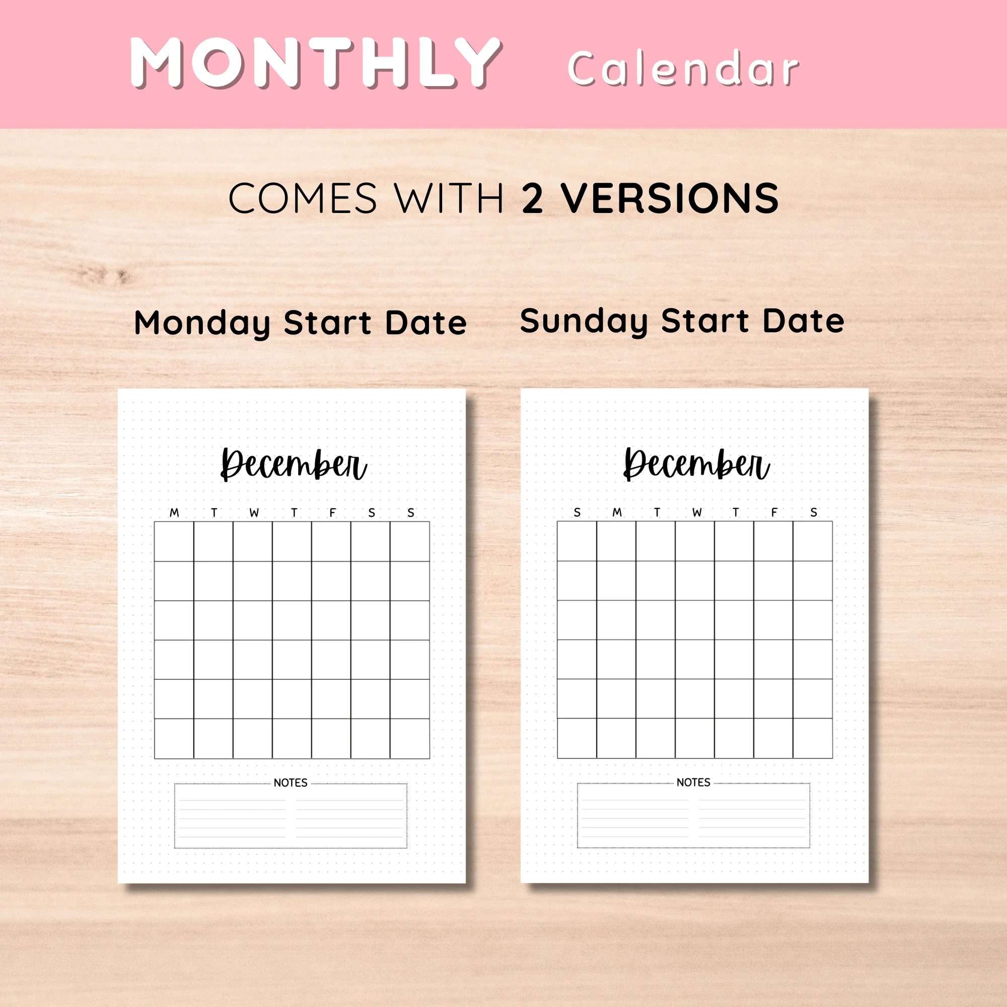 Monthly Calendar December Minimalist Version - image 2