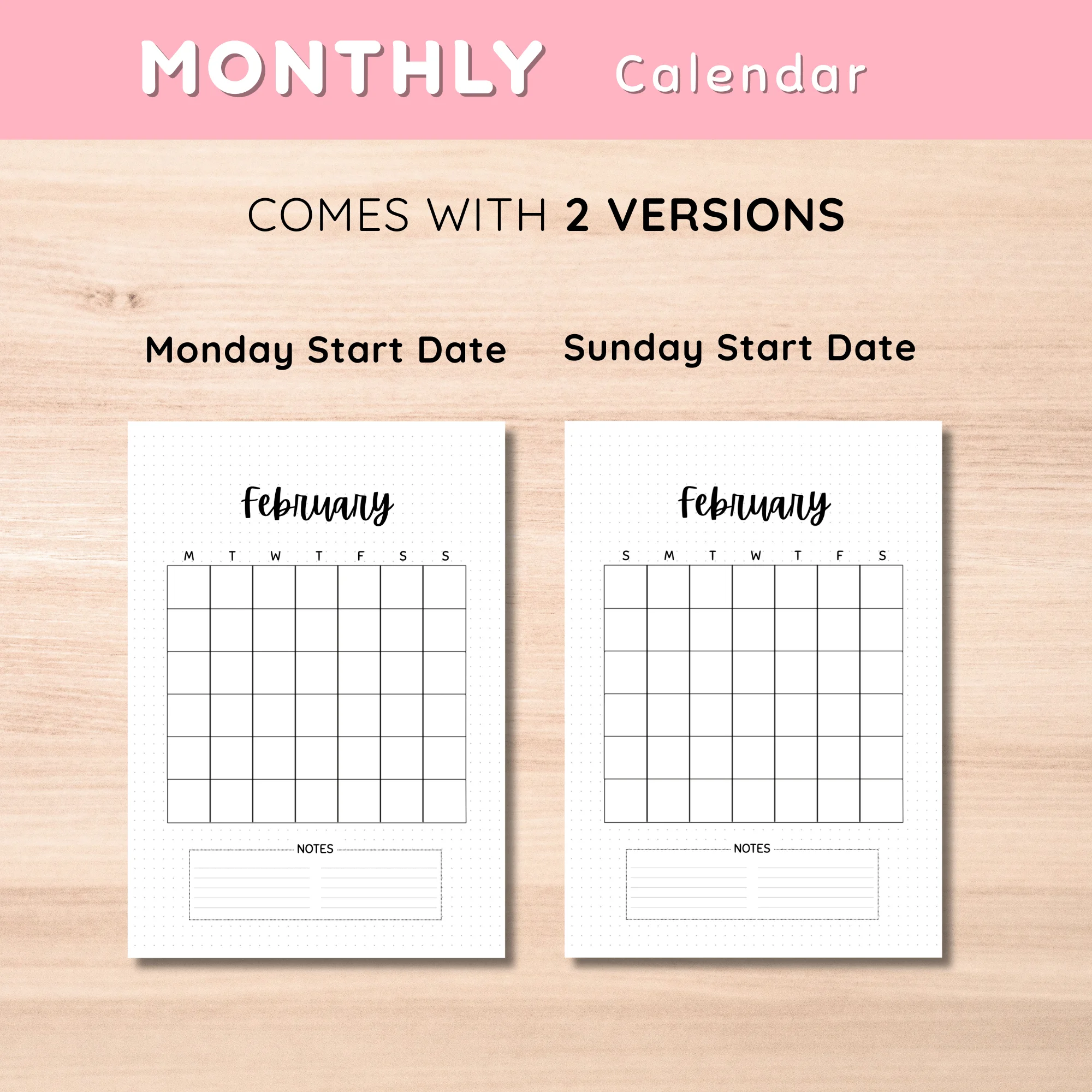 Monthly Calendar February Minimalist Version - image 2