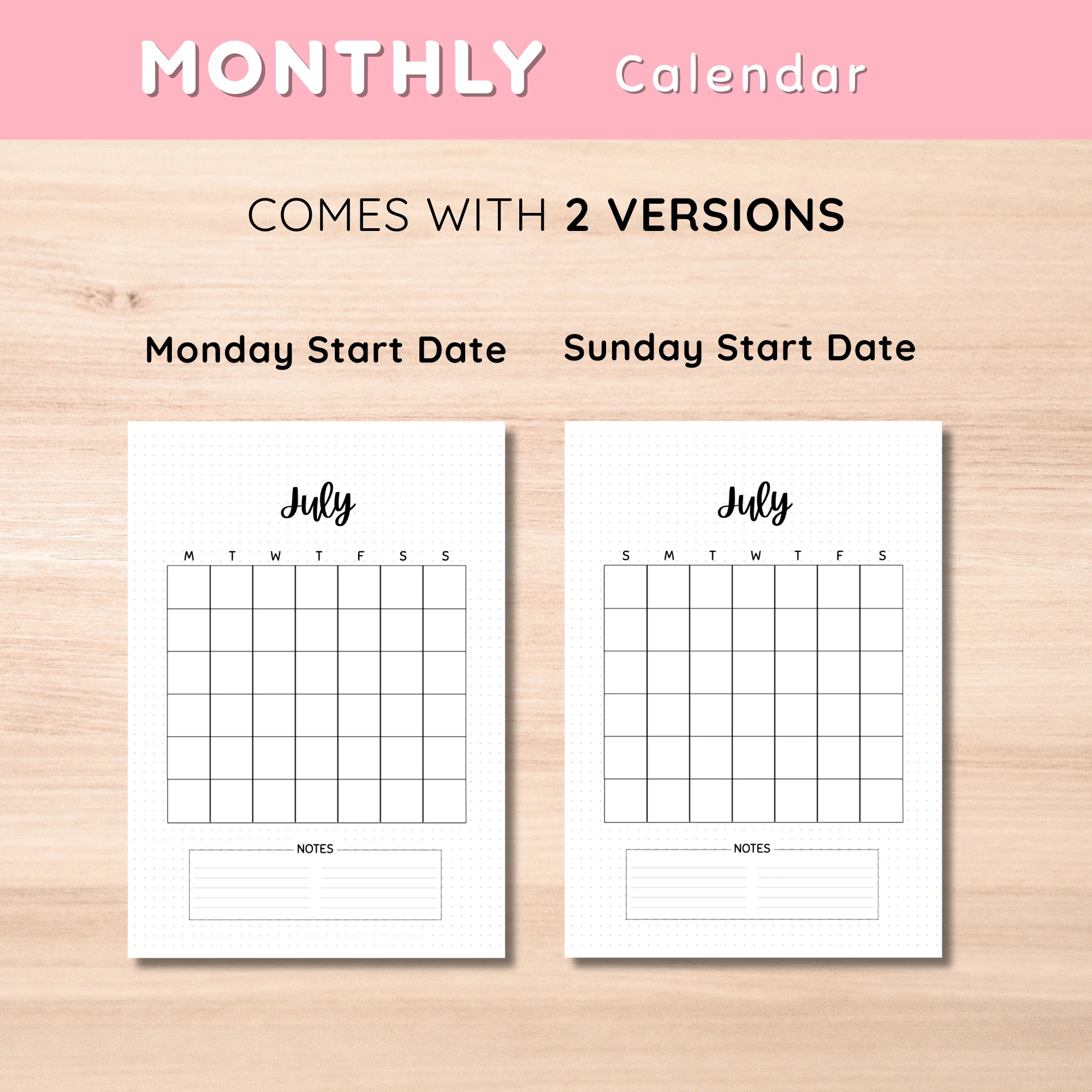 Monthly Calendar July Minimalist Version - image 2
