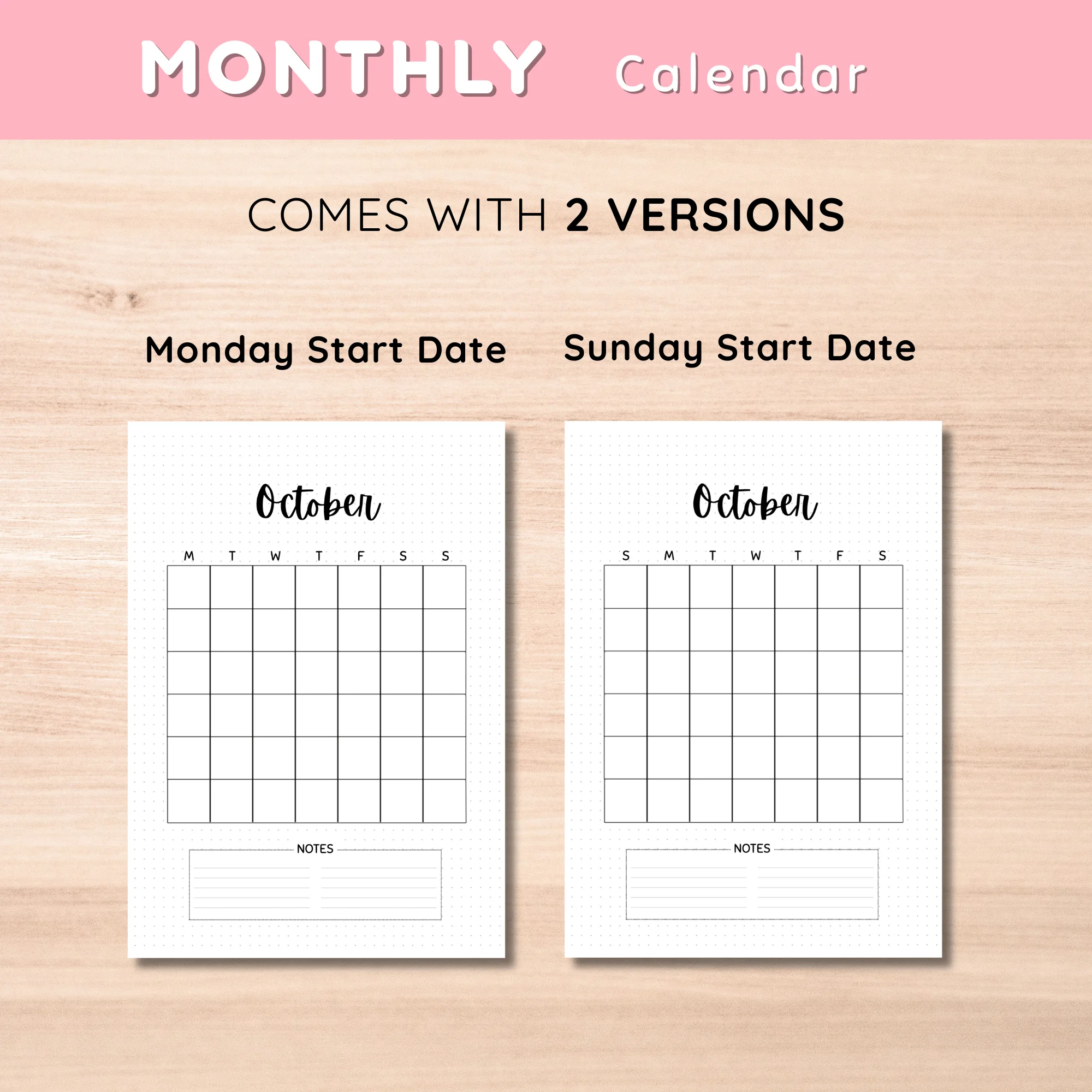 Monthly Calendar October Minimalist Version - image 2